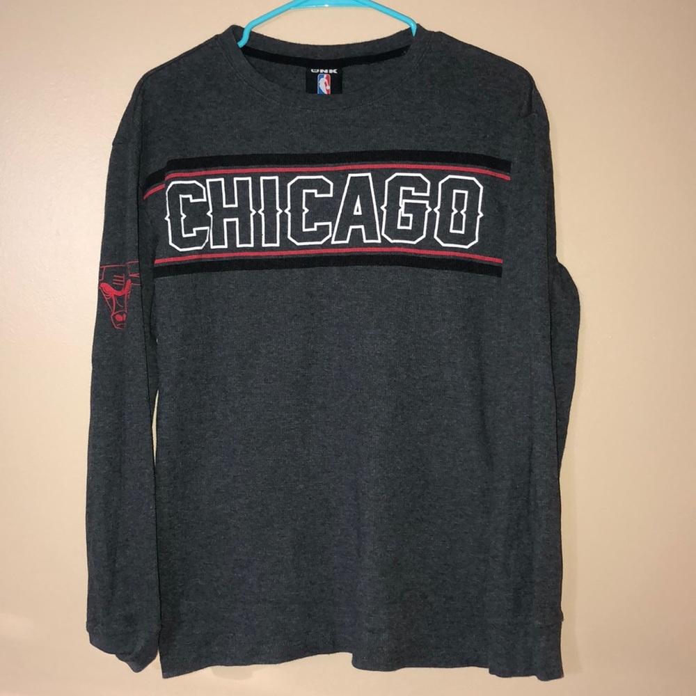 NBA | Chicago Bulls Long Grey Sleeve Top